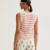 Compania red stripe tank 3 Shirley Red Sleeveless Striped Knit