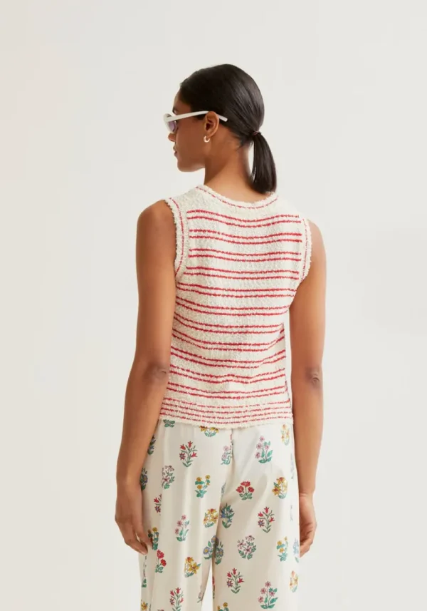 Compania red stripe tank 3 Shirley Red Sleeveless Striped Knit