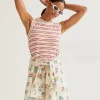Compania red stripe tank 6 Shirley Red Sleeveless Striped Knit