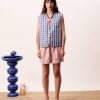 Luminous Rose Checked Shorts