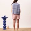 Luminous Rose Checked Shorts
