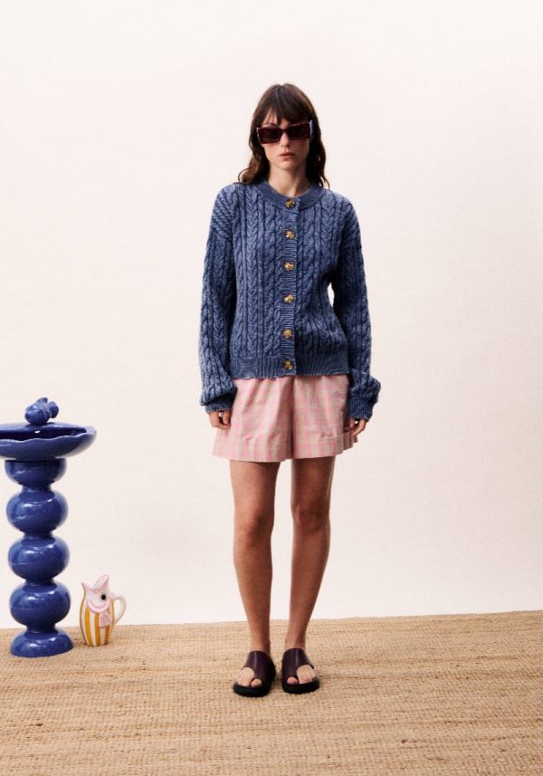 Luminous Rose Checked Shorts