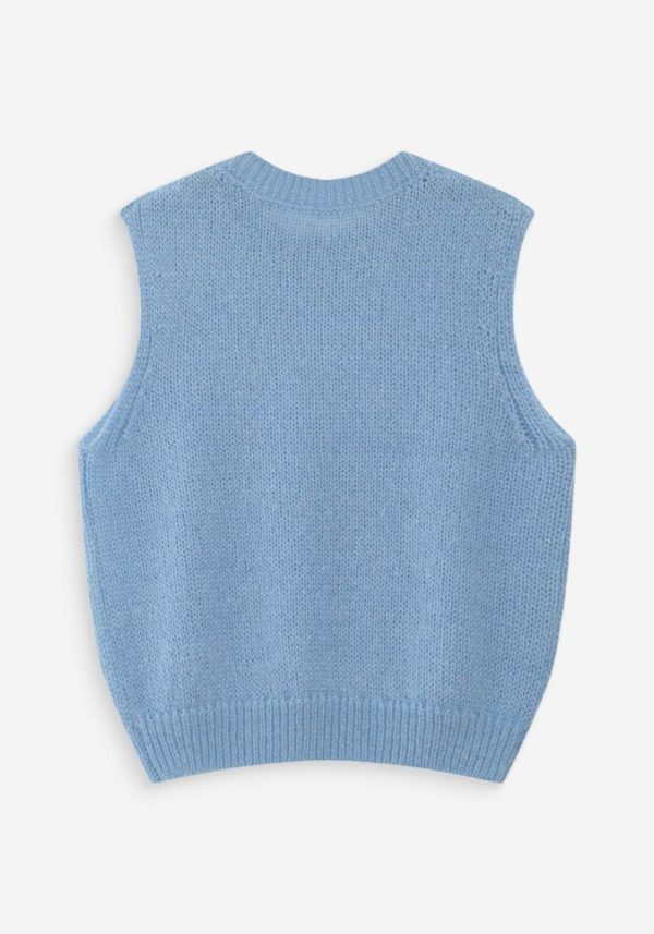 Vollo Sleeveless Sweater In Ciel
