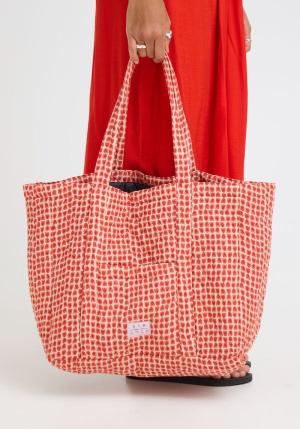Melis Fiery Red Tote Bag