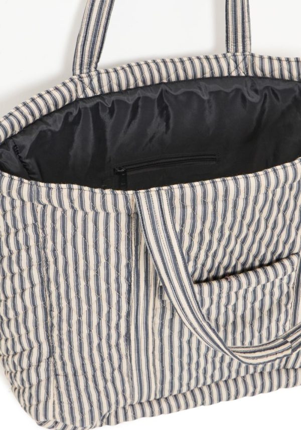 Ichi amelis total eclipse bag 1 Melis Ticking Stripe Tote Bag