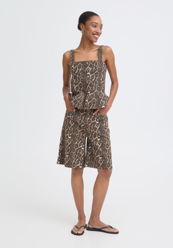 Brokes Leopard Print Shorts