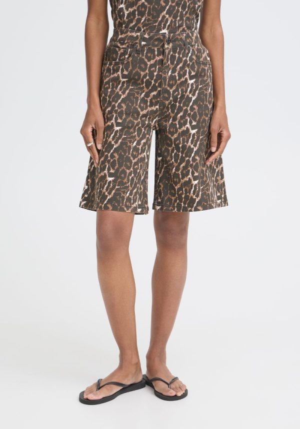 Brokes Leopard Print Shorts