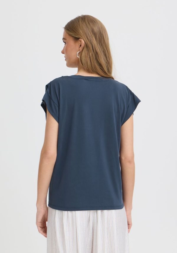 Ichi lisken navy top 2 Lisken Boxy Marine Blue Top