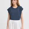 Ichi lisken navy top 4 Lisken Boxy Marine Blue Top