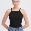 Oreta Black Vest Top