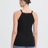 Oreta Black Vest Top