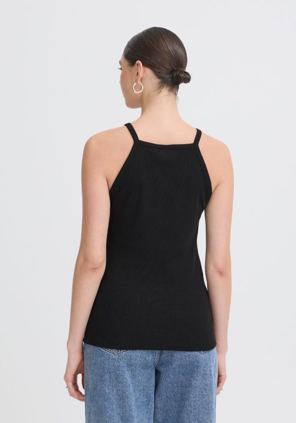 Oreta Black Vest Top