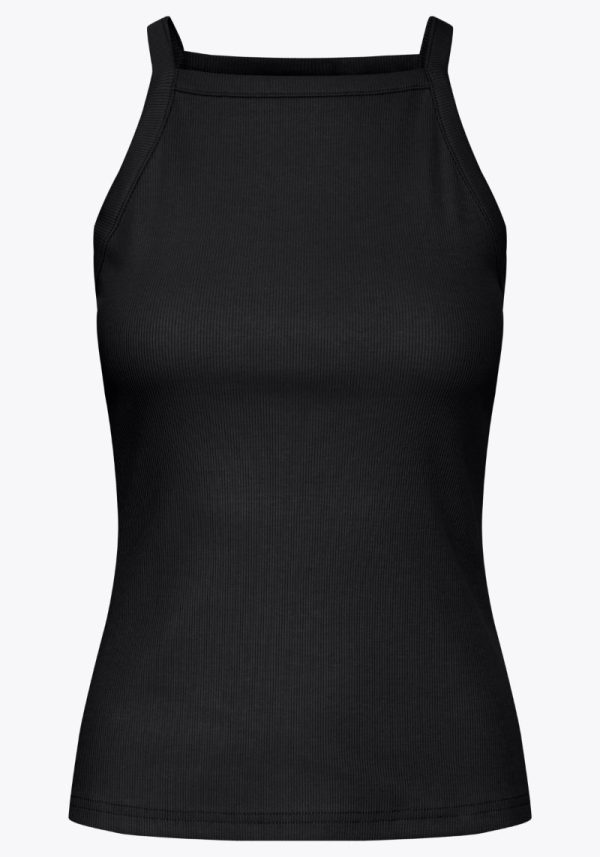 Oreta Black Vest Top
