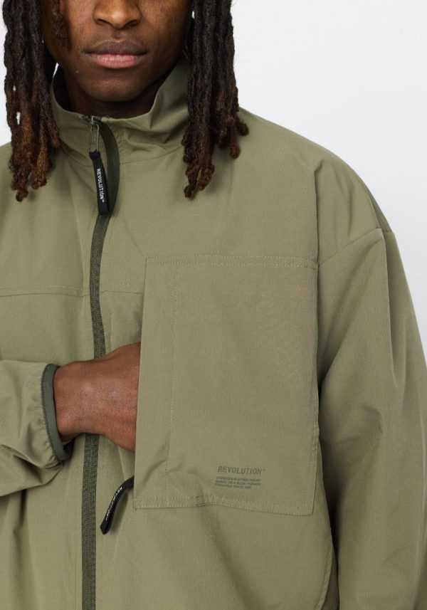 Water Repellent Light Olive Track Jacket