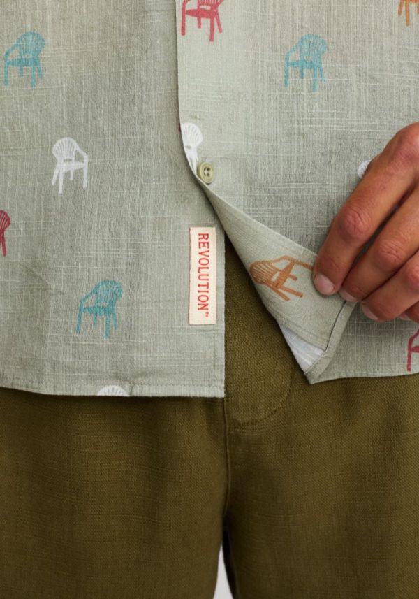 Revolution chair cuban shirt 3 Just sit Down Short Sleeved Shirt