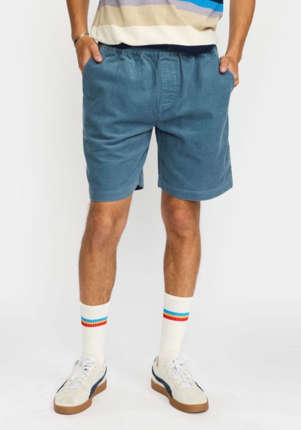 Revolution cord dust blue shorts 1 Dust Blue Corduroy Shorts