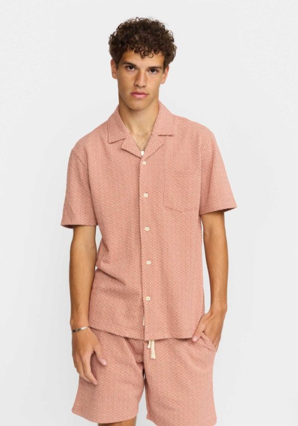 Revolution jaquared cuban shirt 1 Jacquered Short Sleeved Shirt