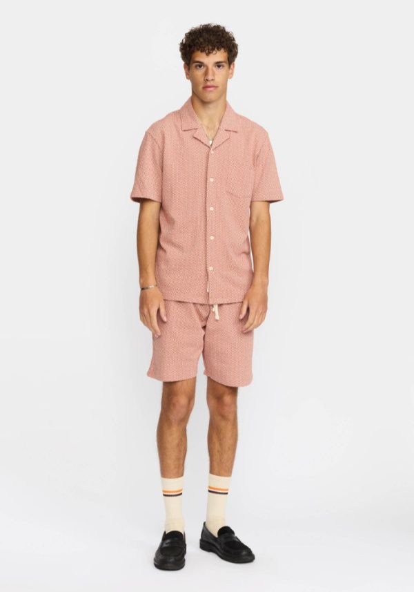 Revolution jaquared cuban shirt 2 Jacquered Short Sleeved Shirt