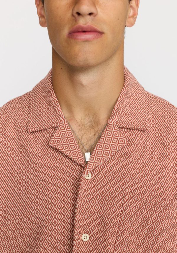 Revolution jaquared cuban shirt 5 Jacquered Short Sleeved Shirt