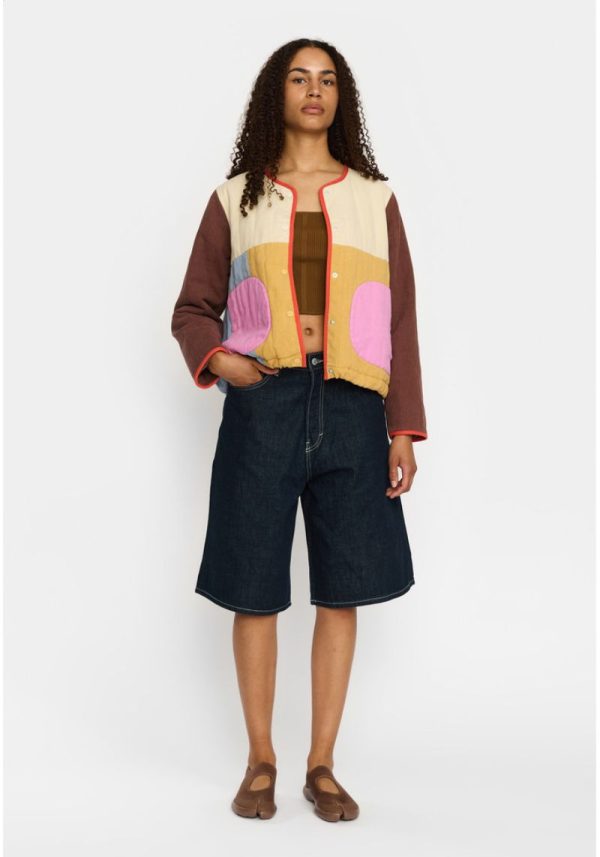 Selfhood Mocha Patchwork Quilted Jacket