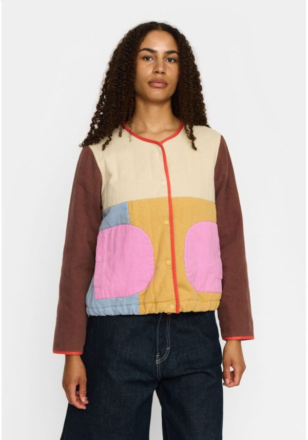 Selfhood Mocha Patchwork Quilted Jacket