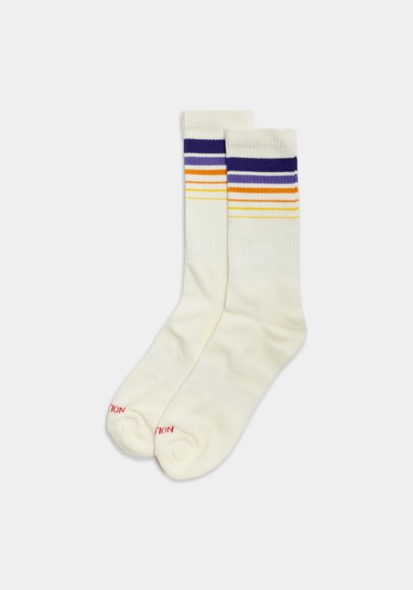 Revolution sock purple stripe 1 Purple Stripe Sports Socks