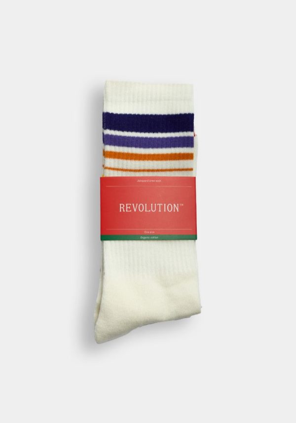 Revolution sock purple stripe 2 Purple Stripe Sports Socks