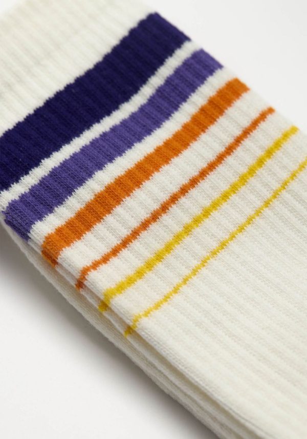 Revolution sock purple stripe 3 Purple Stripe Sports Socks