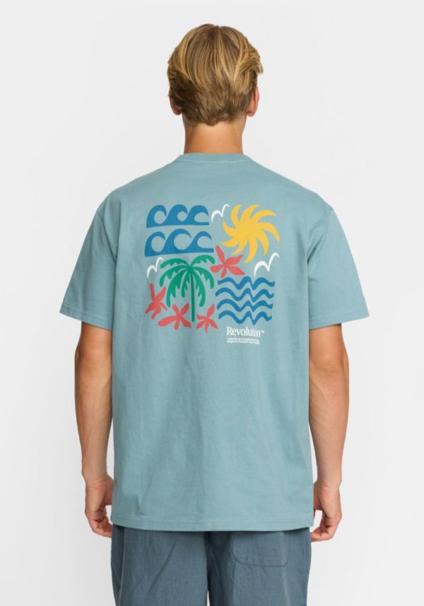 Tropical Island Dust Blue T-Shirt