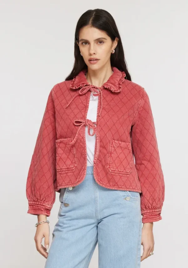 Heidi Vintage Red Denim Jacket