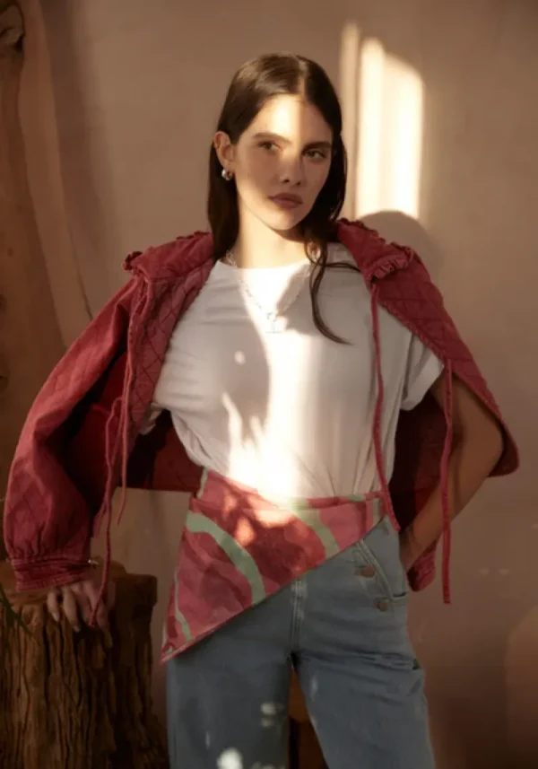 Heidi Vintage Red Denim Jacket