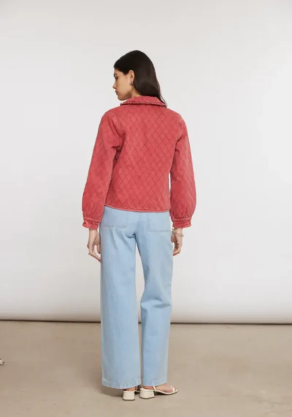 Heidi Vintage Red Denim Jacket