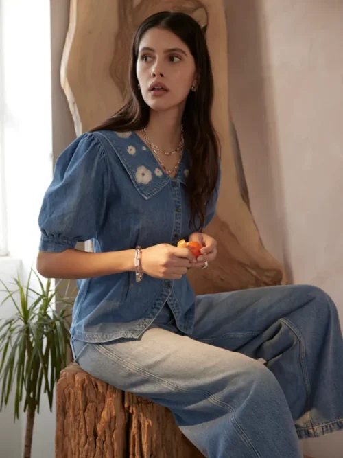 Cassie Malibu Embroidered Top