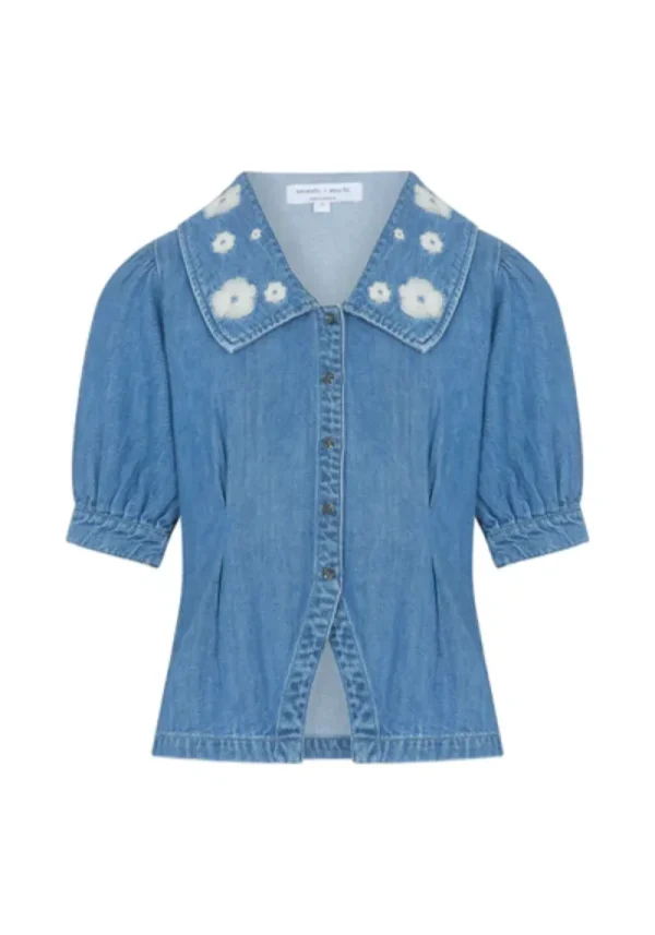 Cassie Malibu Embroidered Top