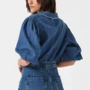Talia Collared Denim Top