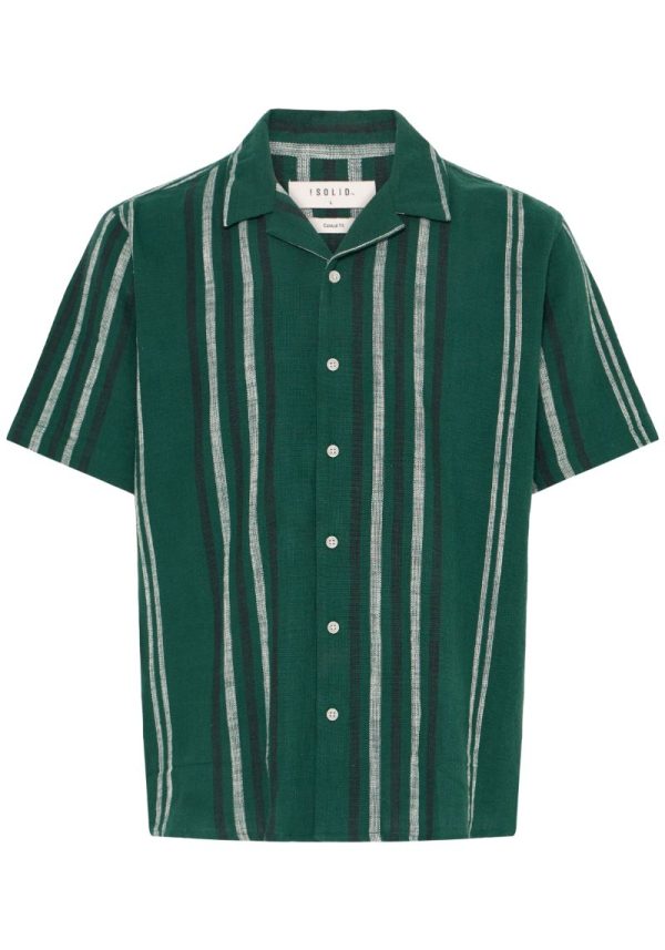 Solid disaie cilantro 3 Disai Cilantro Green Stripe Shirt