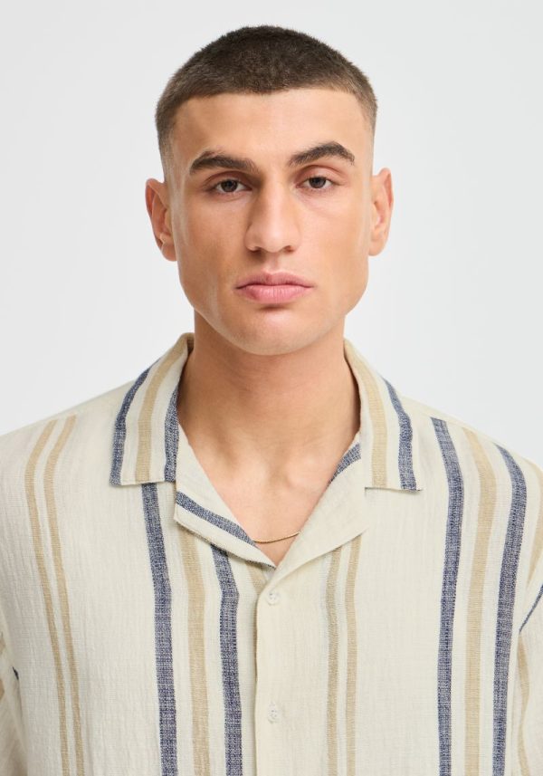 Solid disaie oatmeal 2 Disai Oatmeal Stripe Shirt