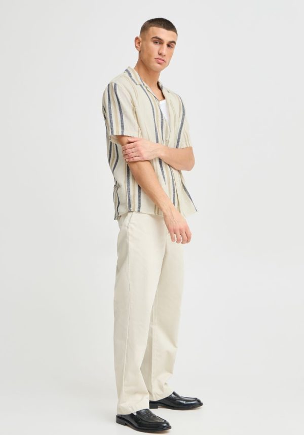 Solid disaie oatmeal 4 Disai Oatmeal Stripe Shirt