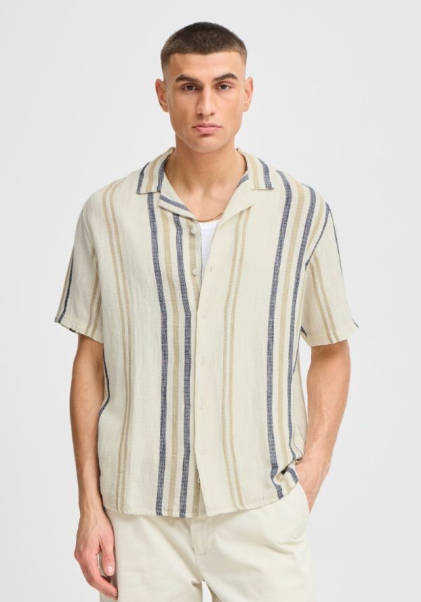 Solid disaie oatmeal 5 Disai Oatmeal Stripe Shirt