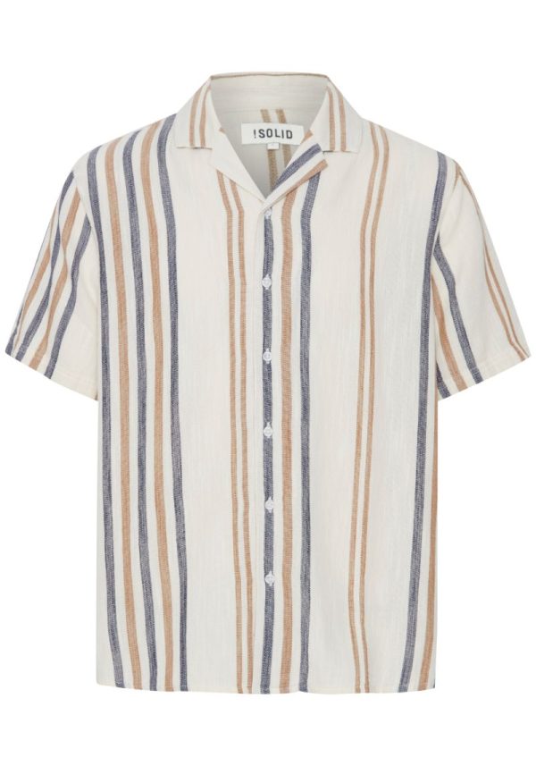 Solid disaie oatmeal 8 Disai Oatmeal Stripe Shirt