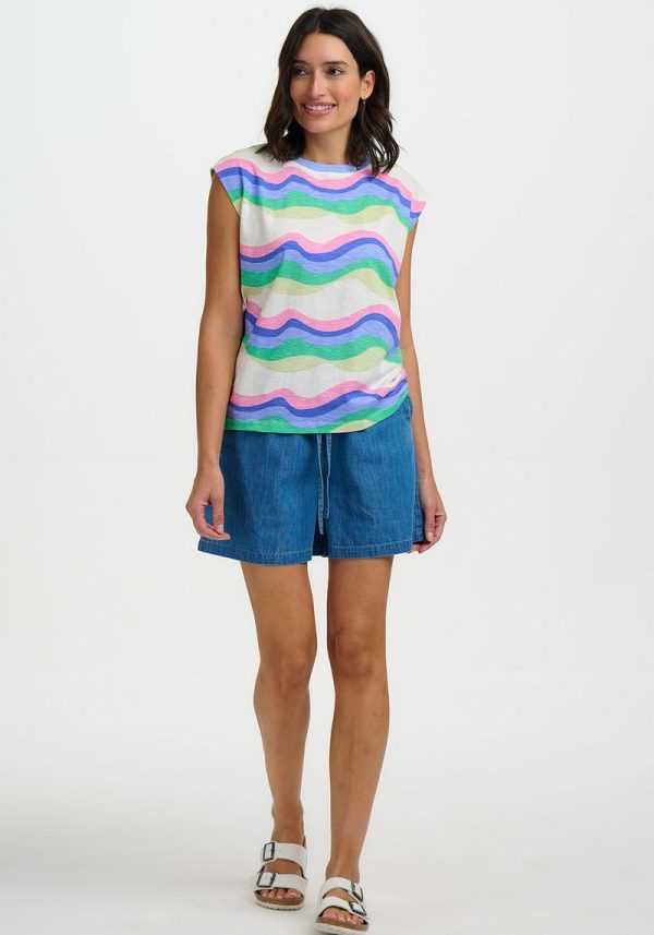 Sugarhill chrissie blue waves 1 Chrissie Waves T-Shirt