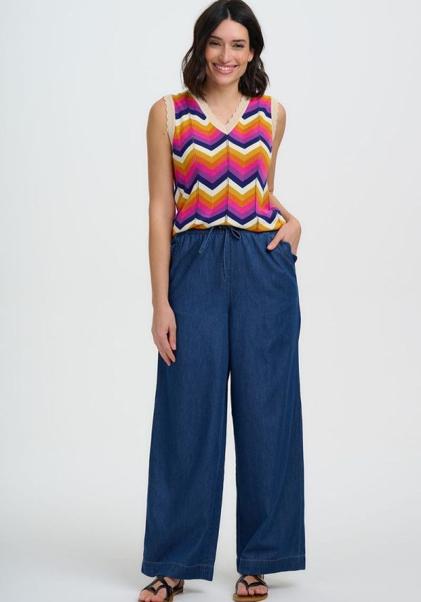 Rosie Sunset Chevron Knitted Vest
