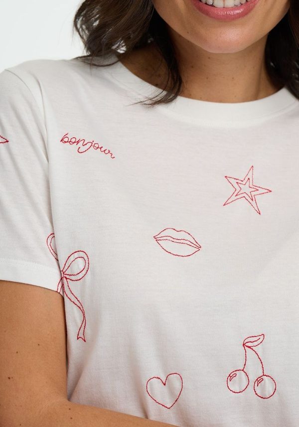 Sugarhill shelby boxy t 2 Maggie Chic Embroidered T-Shirt