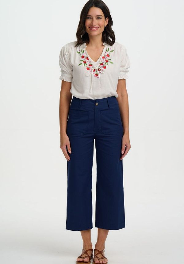 Sugarhill sky cropped trousers 1 Sky Strawberry Trousers
