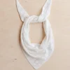 White Pointelle Merino Wool Scarf