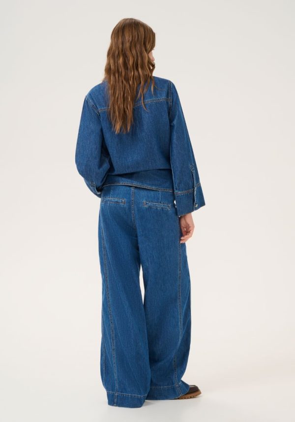Hilma Mid Wash Wide Jeans