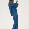 Hilma Mid Wash Wide Jeans
