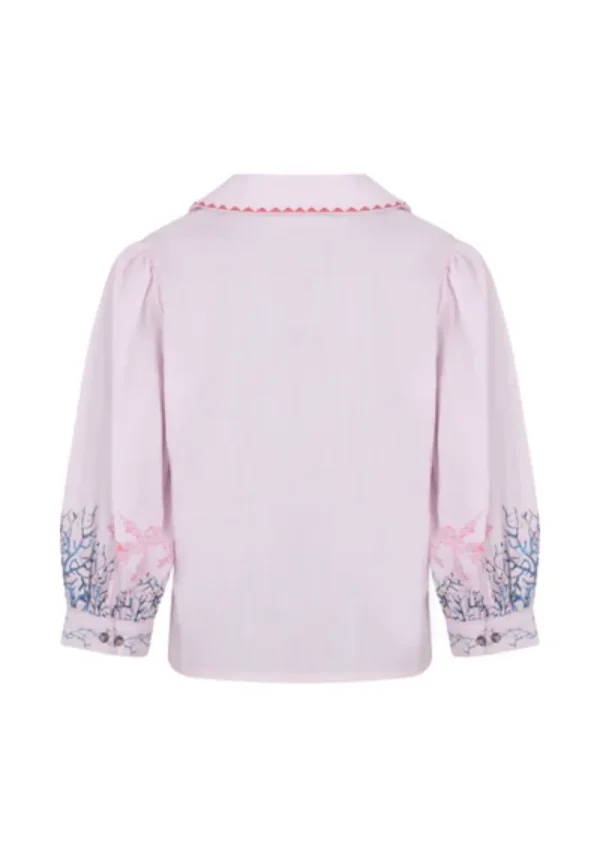 Zena Indigo Coral Blouse