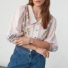 Zena Indigo Coral Blouse