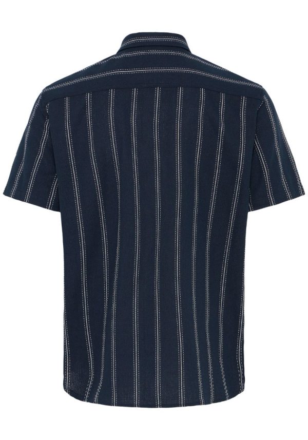 Blend aden shirt 1 Aden Navy Striped Shirt